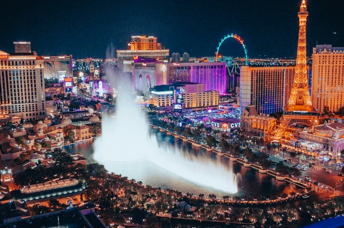 The Las Vegas Strip at night