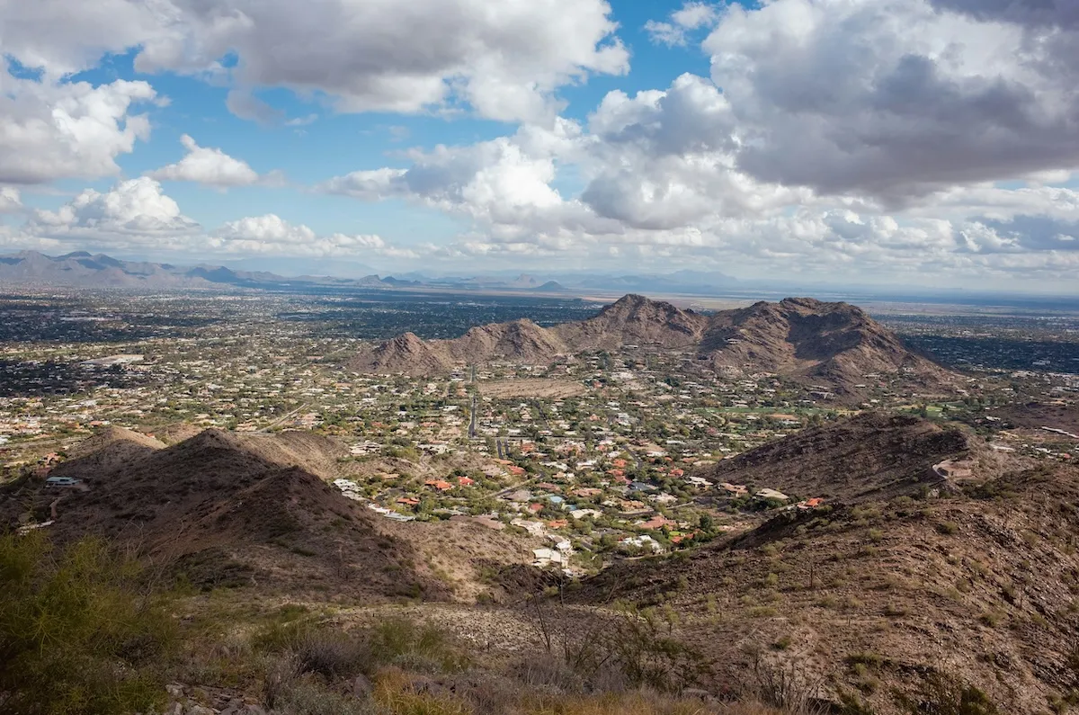 View of Scottsdale from the mountains